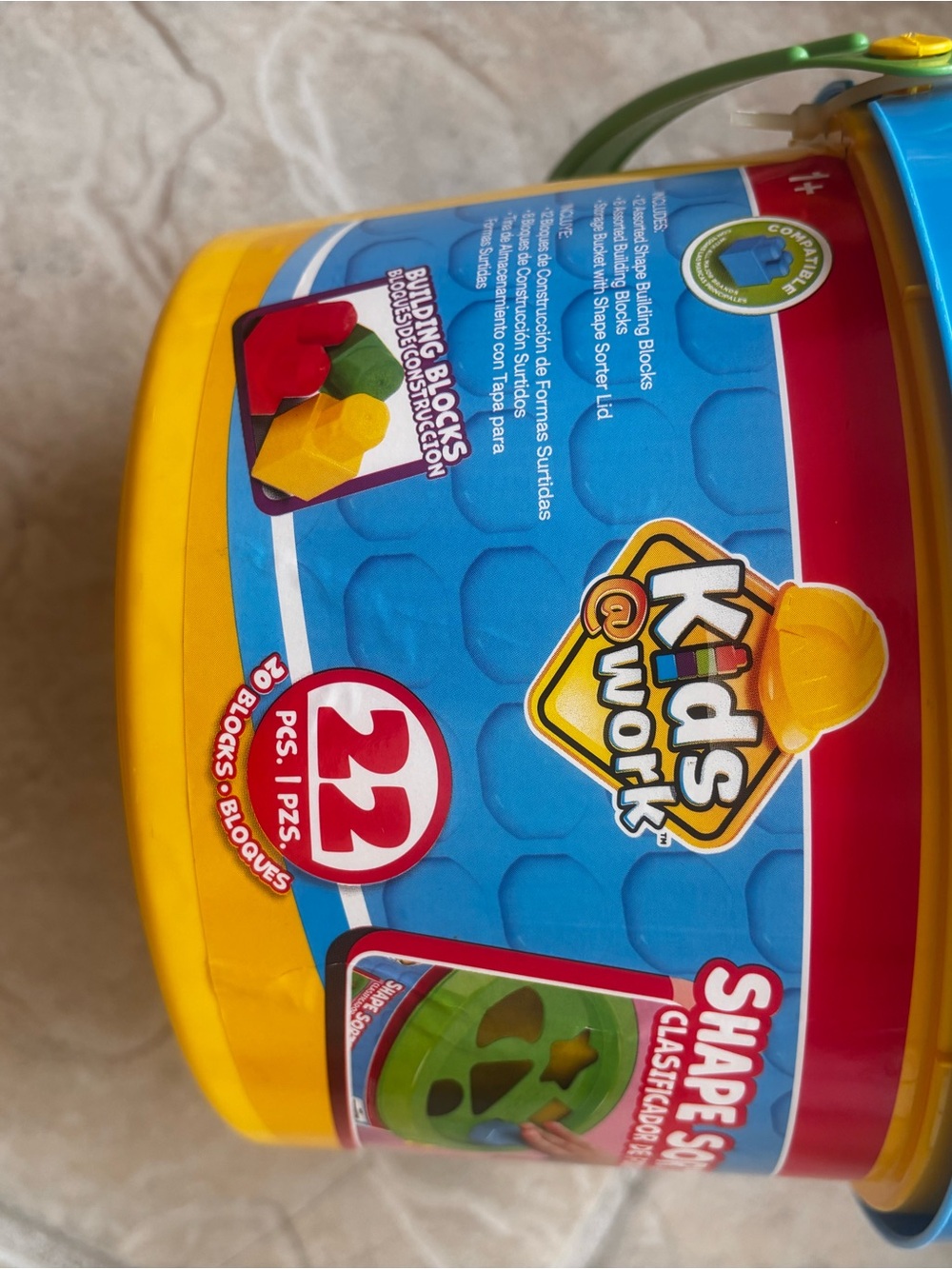 Shape Sorter Building Blocks - Blue & Yellow
